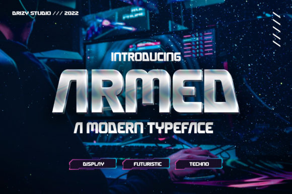 Armed: A Futuristic Display Font for Modern Editorial Design
