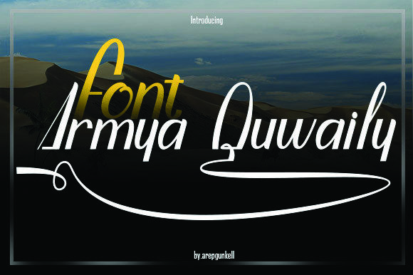 Armya Quwaily: A Versatile Script Font for Crafters and Product Designers