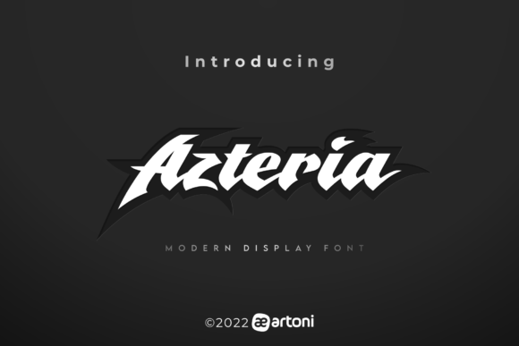 Azteria: A Dashing Display Font for Handmade Labels, Invitations, and Packaging