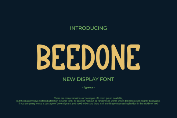 Beedone Font Review: A Playful Display Typeface for Web Design
