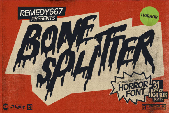 Bone Splitter: A Bold Display Font for Horror-Inspired Editorial Design