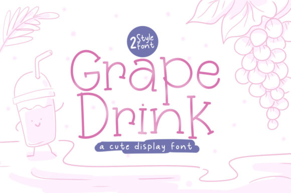 Grape Drink: A Playful Display Font for Creative Branding Projects