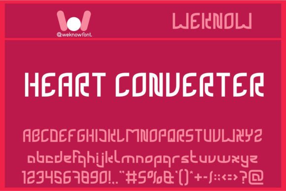 Heart Converter: A Techno-Inspired Display Font for Modern Web Design