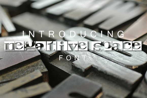 Negative Space: A Display Typeface for Crafters and Product Creators