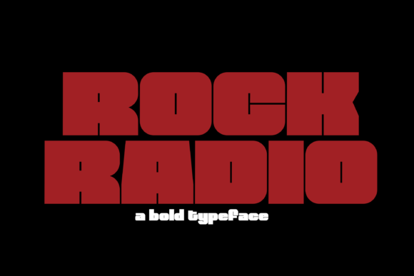 Rock Radio: The Bold Sans Serif Font for Crafters and Product Designers