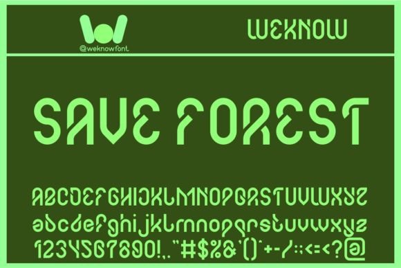 Save Forest: A Bold Display Font for Crafters and Product Designers