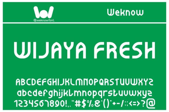 Wijaya Fresh: A Cool, Casual Display Font for Modern Branding Projects